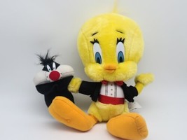 1998 Tweety Bird Magician With Sylvester Looney Tunes Warner Bros Plush 10&quot; Toy - £8.90 GBP