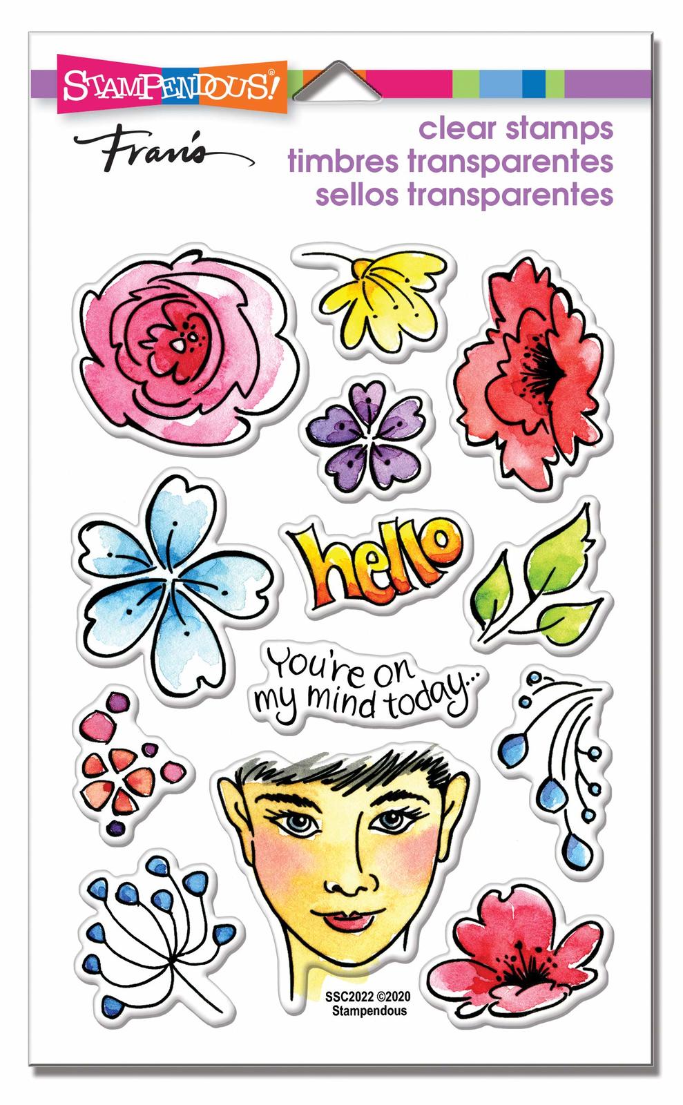 Primary image for Stampendous On My Mind Set Watercolor Series 13 Stamps Fran Seiford Artwork