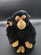 Russ Yokimo Classics Monkey Ape Chimp Plush Stuffed Animal Mom Baby Black 12&quot; - £11.63 GBP