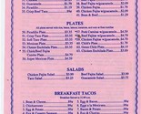 La Casita Patio Cafe Menu Colorado Springs Colorado Managed by Craig Soto - $13.86