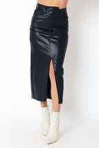 Gia Faux Leather Midi Skirt - $40.00