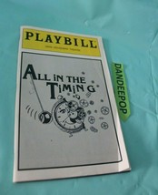 All In The Timing Broadway Playbill November 94 Nov 11 John Houseman Theatre - £11.62 GBP