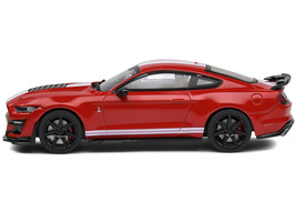 2020 Ford Mustang Shelby GT500 Racing Red w White Stripes 1/43 Diecast Car Solid - £28.29 GBP