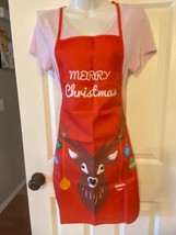 New kitchen Apron Christmas reindeer ornaments Last one Women/Men S/M - $8.42
