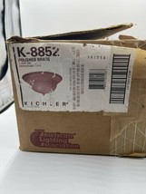 Vintage Kichler New K8852 Polished Brass Light Glass Fixture 14” Flush Mount - £23.65 GBP