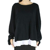 MSRP $100 INC Womens Plus Layered Tie-Wrist Sweater Black Size 3X - £20.05 GBP