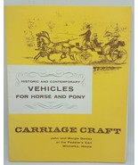 VINTAGE 1959 CARRIAGE CRAFT Vehicles for Horse &amp; Pony Catalog - Wagons  - £13.94 GBP