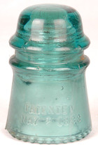 Blue Insulator-Hemigray Patented May 2 1893-Telegraph-Telephone-USA-Anti... - $46.74