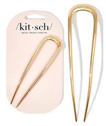 KITSCH Metal French Hair Pins for Women- Gold French Pins for Thick Hair... - $19.61