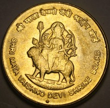 India 5 Rupees, 2012 Gem Unc~Shri Mata Vaishmo Devi Shrine Board~SS~Free... - $6.85
