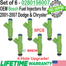 OEM 6Pcs Bosch 4-Hole Upgrade Fuel Injectors for 2001-2007 Dodge Caravan 3.3L V6 - £97.72 GBP