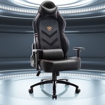 Big And Tall Gaming Chair 350Lbs-Racing Computer Gamer Chair,Ergonomic, Black - £139.73 GBP