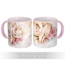 Vintage Pointe Shoes : Gift Mug Sympathy Miss You Pattern Ballet Music Roses Wed - £12.70 GBP