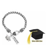 Graduation Class of 2023 Silver Charm Bracelet Believe in Yourself + Gif... - £9.51 GBP