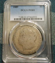 1889-P Morgan Silver Dollar — Pcgs PO01 — Low Ball Po 01 Poor $1 Pop Of Only 5 - £250.55 GBP