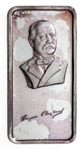 Grover Cleveland - Hamilton Excellent État 1 OZ 999 Argent Fin Art Barre... - $81.66