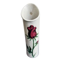 Vintage Art Pottery Hand Crafted Hand Painted Rose Bud Vase Artist Signe... - £11.47 GBP