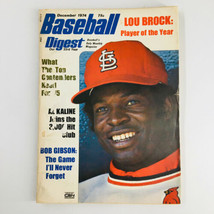 VTG Baseball Digest Magazine December 1974 Bob Gibson The Game I&#39;ll Never Forget - £7.54 GBP