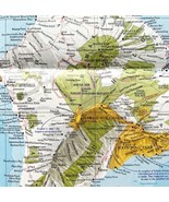 Map Hawaiian Islands Close Up USA 1988 Vintage National Geographic 22 x ... - £19.65 GBP