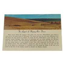 Legend of the Sleeping Bear Dunes Postcard Michigan Vintage National Lakeshore  - £2.13 GBP