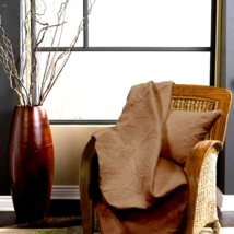 New cotton Throw Blanket in Mocha - £33.57 GBP