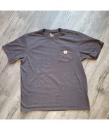 Carhartt Force T-Shirt Men&#39;s XL Blue Short Sleeve Crew Neck Front Pocket... - $21.65 CAD