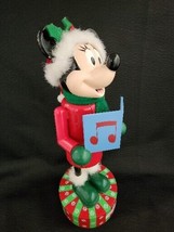 Carol Singing Minnie Mouse Wooden Nutcracker Figurine Disney Parks Jc Pe... - £36.74 GBP