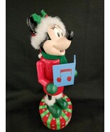 Carol Singing Minnie Mouse Wooden Nutcracker Figurine Disney Parks Jc Pe... - $889.33 MXN