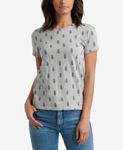 Lucky Brand All Over Woodblock Print Tee Gray Sizes XS/TP &amp; Medium $39 - £9.80 GBP