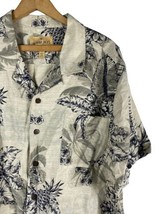 Havana Jack&#39;s Cafe Hawaiian Shirt Size XL Mens Button Down 100% Silk Gray Black - £21.77 GBP