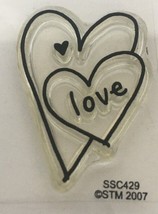 Stampendous Perfectly Clear Acrylic Stamp Hearts Love Card Making Words Couple - $2.99