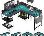 L Shaped Gaming Desk With Led Lights, 55 Inch Computer Desk Ith Power Ou... - £243.68 GBP
