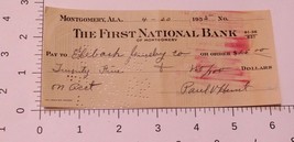 Vintage First National Bank Check April 20 1955  - $4.94