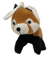 Family and Novotel Mini Plush Fox Backpack Clip Brown Black White 5 inches - $13.59