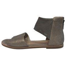 Eileen Fisher Shoes Womens 9.5 Tan Metallic Gold Leather Sandals Flats Boho - $43.55