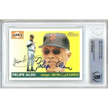 Felipe Alou San Francisco Giants Auto 2004 Topps Heritage 283 BAS Autogr... - £62.64 GBP