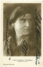 Hans Adalbert Schlettow 1926 German Silent Film Postcard Inscribed By Schlettow - £99.91 GBP