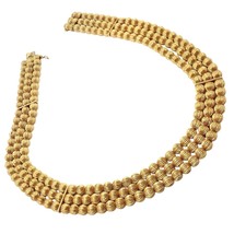 Vintage Estate Ilias Lalaounis 18k Yellow Gold Carved Bead Ball Necklace - £13,291.30 GBP