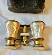 Brass opera glasses with mother of pearl-Nautical binocular-spyglasses-Maritime - £47.83 GBP