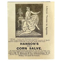 Hanson&#39;s Magic Corn Salve 1894 Advertisement Victorian Foot Medicine 2 A... - $376.05 MXN