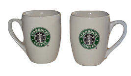 Starbucks MERMAID 2-sided Lot 2x SIREN Mug Cup 2007 10.2 Oz White Ceramic Coffee - £11.74 GBP