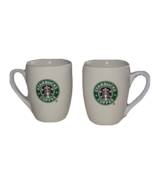 Starbucks MERMAID 2-sided Lot 2x SIREN Mug Cup 2007 10.2 Oz White Cerami... - £11.19 GBP