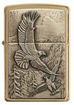 Zippo Lighter - Where Eagles Dare Brushed Brass - 20854 - £27.63 GBP