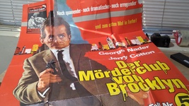 George Nader vintage autographed movie poster murder in Brooklynn - £398.75 GBP
