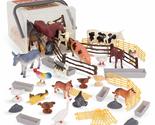 Terra by Battat  Toy Farm Animals Tube  60 Mini Figures in 12 Realisti... - $19.97