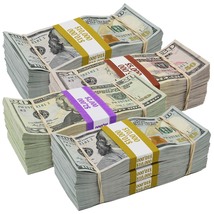 $81,000 Aged Blank Filler New Series Prop Money Bundles Mix Pack - $159.99