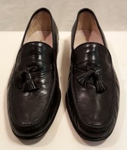 Johnston &amp; Murphy Men Shoes Tassel Loafer Moc Slip On Leather Sz 10M Italy - £26.76 GBP
