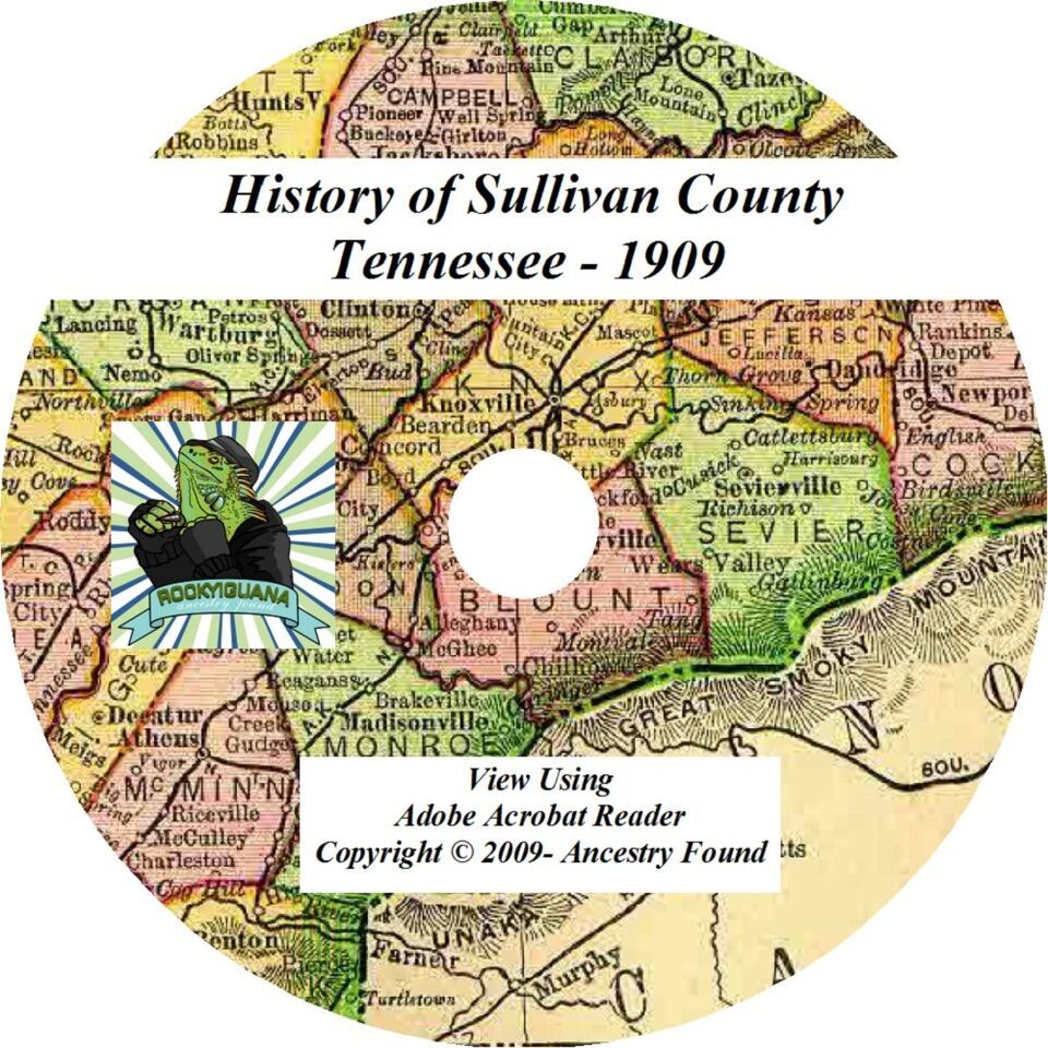 1909 History & Genealogy SULLIVAN County Tennessee TN