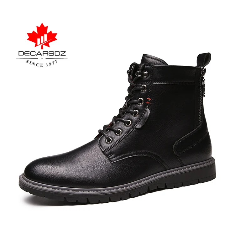 DECARSDZ Mens Boots Leather Casual Boots Men 2024 Autumn Shoes Man Comfy -up Fas - £213.86 GBP