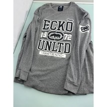 Vintage Ecko Unltd Men Waffle Knit Thermal Shirt Sweatshirt Y2K 90&#39;s Hip... - £31.55 GBP